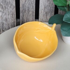 Lemon-Shaped Yellow Bowl HOME collection